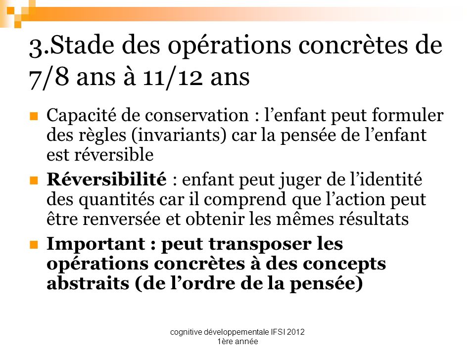 Le d veloppement cognitif de l enfant selon Piaget ppt t l charger